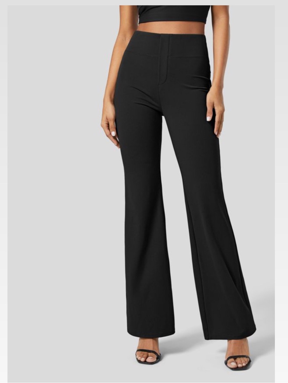 HALARA Black High-Waist Flare Pants